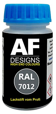 Alex Flittner Designs Lackstift RAL 7012 BASALTGRAU matt 50 ml Acryl | Hochwertiges Lackstift (lösemittelhaltig) - ideal geeignet für Hobby, Freizeit, Modellbau, Basteln und um Kunststoff - oder