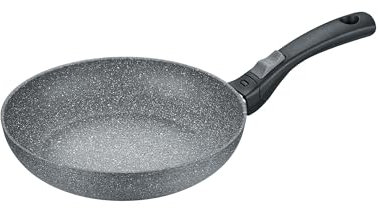 Berndes Pfanne 28 cm Alu Click Induktion, Bratpfanne mit abnehmbarem Stiel, antihaft beschichtet, für alle Herdarten inkl. Backofen Grau