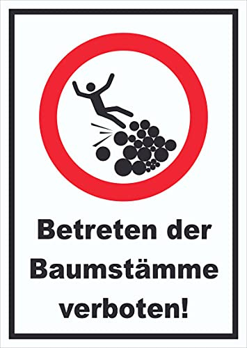 HB-Druck Baumstämme betreten verboten Schild A4 (210x297mm)