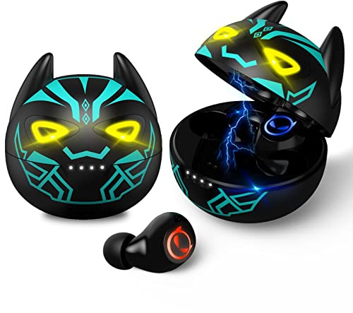 Togetface Bluetooth Headphones in Ear, Cute Wireless with Microphone and Charging Case, 32H Playtime IPX5 Waterproof Stereo Sound Earphones Dual Modes Low Latency Gaming Headphones for iPhone