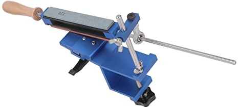 Kit per Affilare i Coltelli con Pietra per Affilare i Coltelli, Sistema di Affilatura per Coltelli in Acciaio Inossidabile Ad Angolo Fisso Efficiente con Morsetto Rapido per la Casa