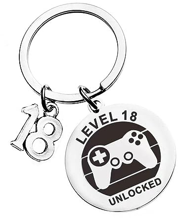 SLIVERBA 18. Geburtstaggeschenk Mädchen Junge, Schlüsselanhänger 18 Geburtstag Geschenk, Geburtstagsgeschenk für Beste Freunde, Coole Geschenkideen 18 Geburtstag, Geschenk Bruder Geburtstag