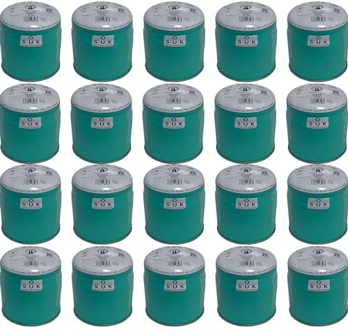 SOUK ONE Gaskartusche Premium 190g (400ml) 20 Stück Set Butan Stechkartusche Gaskartusche Stechgaskartusche, Campingkocher, Gasheizung, Camping Gas Butangas Kartusche (20x 190g)