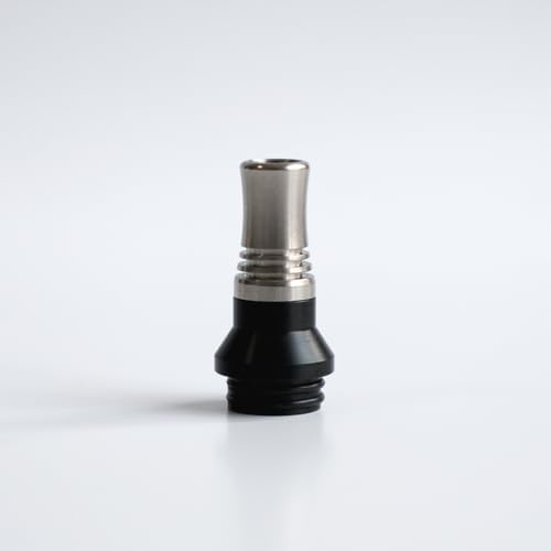 WratryParts - 810 puntas de 9 agujeros de punta de goteo larga para evitar boquillas Eliquid para tanque de 810 hilos RTA RDA Subohm (negro plateado)