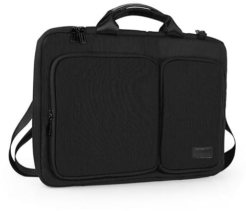 ProChosen 14.1-15.6-16 Inch Business Computer Bag - Spacious Unisex Shoulder Messenger Sleeve for Women and Men - Universal Nylon Briefcase for Notebook