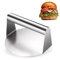 katmerio Presse à hamburger en acier inoxydable 304, ronde de 14 cm, presse à hamburger professionnelle, accessoire de barbecue, pour barbecue plat, graisse à presser, convient à un usage alimentaire