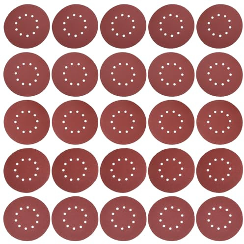 SG Store Lot de 25 disques abrasifs à 10 trous pour ponceuse murale et plafond 215 mm Grain 60/80/120/150/240 avec 5 disques de chaque pour ponceuse à cloison sèche BI914W