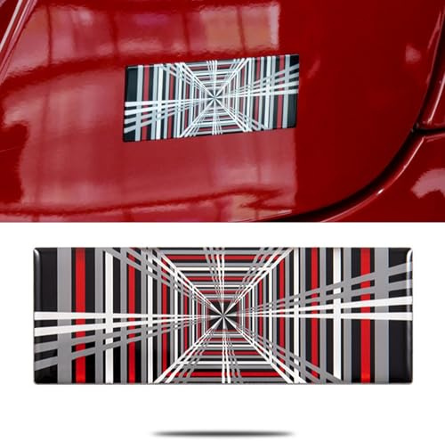 TSTESE Plaid Badge Emblem Kompatibel mit Tesla Model 3 Y X S Cybertruck Roadster Highland Performance Außen Heck Kofferraum Zubehör Aufkleber Aufkleber Dekorationen Trim Dekor Motor Modifikation