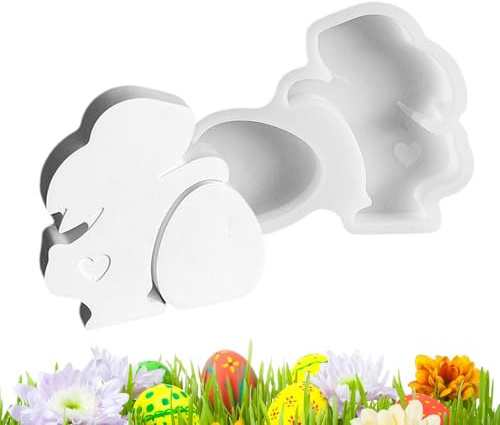 Stampo in resina coniglio,Stampo per uova di coniglio | Stampo in silicone a forma di coniglietto stampo in resina per caramelle e cioccolato | per, in resina pasquale