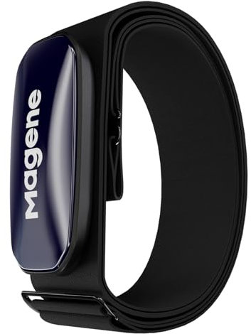 Magene H613 Fascia Toracica con Cardiofrequenzimetro, Bluetooth/ANT+, 17H di Archiviazione Offline, Impermeabile IPX7, Indicatore Multicolore della Zona di Frequenza Cardiaca per Ciclismo Corsa Yoga