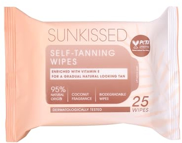 SUN KISSED. Sunkissed Self-Tanning Wipes 25 Pack