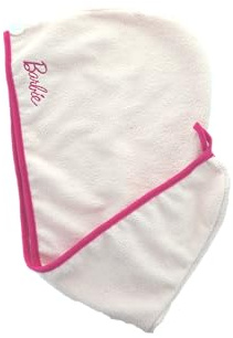 Barbie – Asciugamano Capelli in Microfibra Ultra Assorbente – Asciugatura Rapida e Delicata – Rispetta la Fibra Capillare, Protegge la Lucentezza – Avvolgimento Confortevole Rosa Cipria