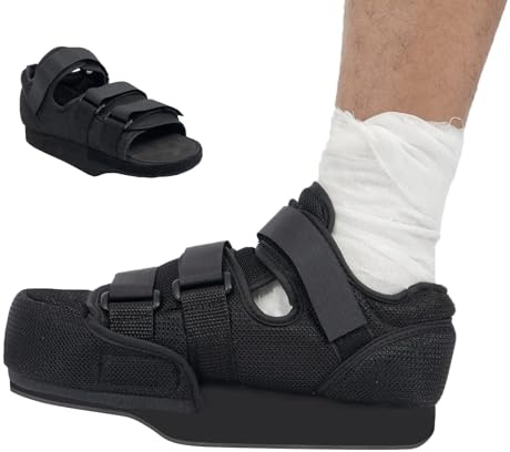 GHORTHOUD Scarpa post-operatoria per avampiede, punta chiusa, per dita rotte, ortopedico, tutore ortopedico per alluce valgo, tutore chirurgico per alluce valgo, piede a martello (XL)