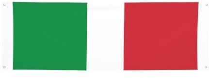 Bandera italiana para festividades, 61 x 180 cm, perfecta para reuniones de fiestas de vacaciones