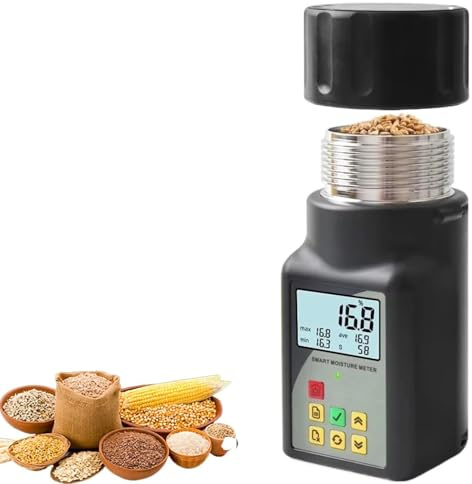 Misuratore di umidità per cereali, mini misuratore di tazza con schermo LED, archiviazione dati 240, spegnimento automatico, misurazione accurata per caffè, cacao, riso, capacità 25 grani