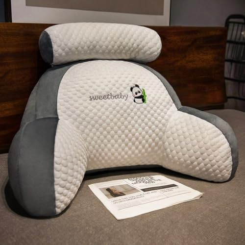 Lesekissen, 60 x 40 cm, weiches Plüsch-Rückenstützkissen, Bett, niedliches Tier-Lesekissen für Kinder und Erwachsene, multifunktionale Rückenlehnenkissen für Sofa, Spiel, Fernsehen, entspannende