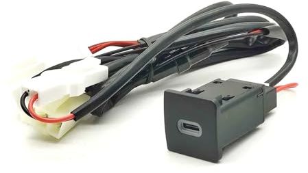 Adattatore di ricarica rapida per auto con presa di interfaccia USB QC3.0, angolo arrotondato destro, tipo C, adatto per VW Golf 6 MK6
