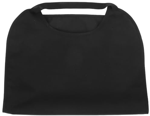 LOEFLIFA Bavoir Adulte Imperméable Réutilisable avec Récupérateur de Miettes Protection Vêtements à Suspendre Cou Lavable pour Seniors Hommes et Femmes Noir