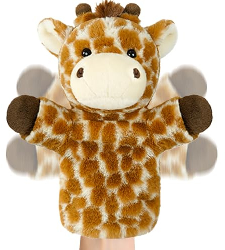 Pupazzi Da Mano Animali In Peluche | Festa Peluche Leone Giraffa - Per Pupazzi Da Racconto | Per Ragazzi Ragazze Genitori Insegnanti Bambini Prescolari Asili Aula Ora Della Storia