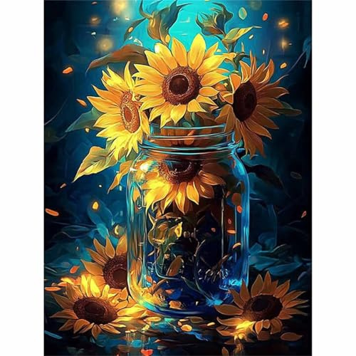Puzzle 200 Pieces Vase Tournesols, Jeux éducatif Défi Jouets Puzzles Classiques, Parfaitement Emboîtable Lettres au Dos, pour Vous Faciliter Le Travail pour Hommes Femmes Plus âgés 35 x 25 cm