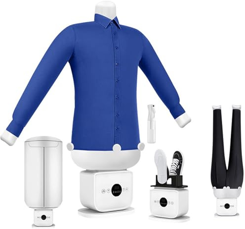 ZWJABYY Bügelpuppe Hemdenbügler & Bügelmaschine für Hemden, Blusen, T-Shirts, Hosen, entfernt Falten und desodoriert,Touch-Steuerung,inklusive Kleider-/Hosen-/Rock-Mannequins C