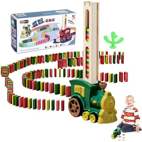 Generico Leksakssats, del-set, bygg- och staplingsleksak, tågset för automatisk present till 3–8 åringar