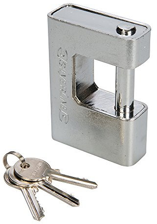 Silverline 792082 Cadenas blindé monobloc 90 mm