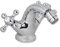 Vetrineinrete® Rubinetto per bidet miscelatore doppio comando acqua calda e fredda monoforo da bagno in ottone cromato 52345A F7