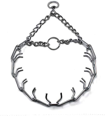 Herm Sprenger Prong Dog Training Collar, 22in x 3.0mm (Neck Size up to 18in) Medium, Ultra-Plus Chrome Plated Steel Pet Pinch Anti Pull Collar for Dogs Made in Germany