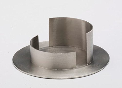 Taufkerzenhalter Messing vernickelt Silber matt, für Ø 8 cm Taufkerzen