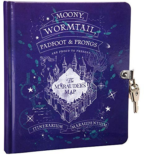 HARRY POTTER Rumtreiber's Map - Purple Lock & Key Journal - Tagebuch für Mädchen - Tolles Geschenk für jeden Fan - 216 linierte Seiten - 6+