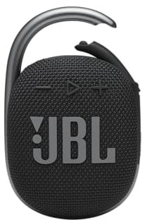 JBL Clip 4: Tragbarer Lautsprecher mit Bluetooth, eingebauter Akku, wasserdicht und staubdicht - schwarz (JBLCLIP4BLKAM)
