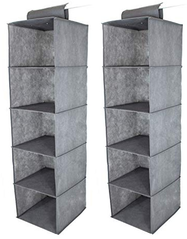 2er Set Hängeregal für Kleiderschrank – Faltbarer Schrankorganizer aus Stoff für Jeans, Pullover, T-Shirts & Schuhe – Extra stabil & platzsparendes Ordnungssystem zum Hängen