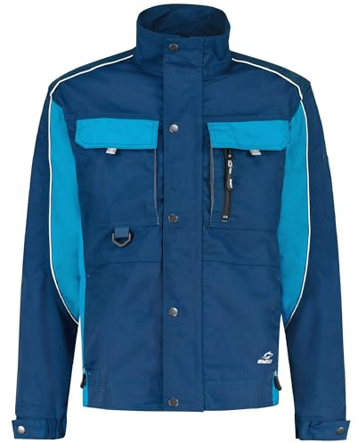 BWOLF Brave Giacca da Lavoro Uomo Giubbotto da Lavoro Uomo Multifunzionale con Maniche Rinforzate con Poliestere Oxford 600D (3XL, Blu/Azzuro)