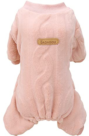 Izefia Maglione del Cane Vestiti Felpa Lana Invernale Caldo 4 Gambe Jumpsuit Pigiama Maglione per Cane Piccolo Gatto Medio