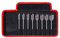 Starrett Flat Wood Drill Bit Kit - 8 Piece KFWDK08 High Speed Steel HSS 1/4 Inch Hex Shank Spade Drill Bits Set - Woodworking Hole Cutter Tool