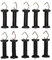 awagas 10 Pack Electric Fence Spring Gate Handles, V-Shaped Ranch Fence Accessories, Simple Tension Spring Fence Handle for Electric Fence, Black
