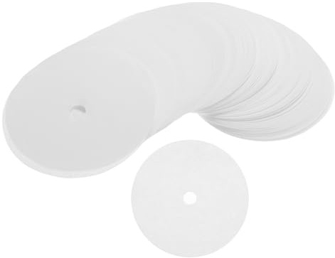 sourcing map Coffee Filter Papers Coffee Filters Disposable Round Paper with Hole 3.74 Inch OD for Espresso Maker, Cafe Office Home Pack of 100, White
