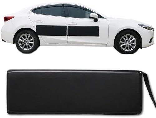 2 Piezas Protector Puerta Coche, Almohadilla AnticolisióN Engrosada | Removible Magnética Protección Lateral de Vehículos, Protectores Abolladura Anti Choques para Garaje (Negro, 87x32cm)
