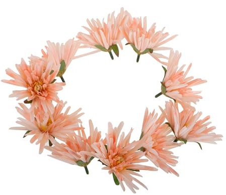 PRETYZOOM Handwerkskunst Gefälschte Chrysantheme Daisy Köpfe Stoff Floral Köpfe für Dekorationen