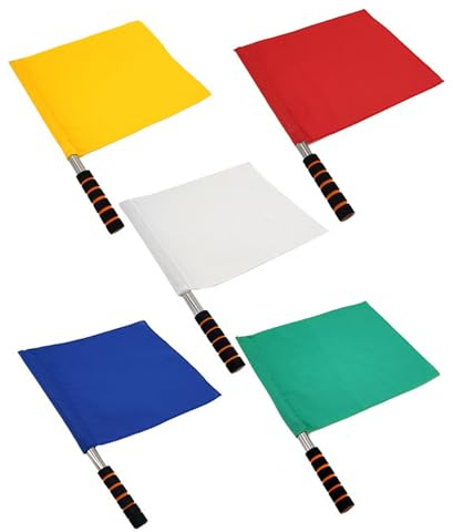 yuhlkopm Juego de 5 banderas de árbitro y carreras Ready Set Go para eventos deportivos, carreras y señalización.