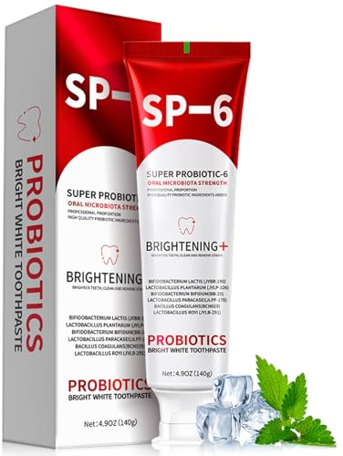 Sp-6 Pasta Dental Probiótica Iluminadora, Pasta de Dientes Ultra Blanqueamiento SP6, Fortalece el Esmalte, Fresca Aliento, Cuidado Dental Completo, 140g