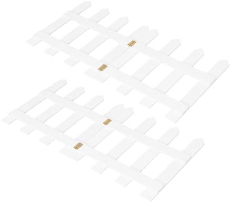 IMIKEYA Recinto in Legno Bianco Miniatura Staccionata Natalizia per Decorazioni Albero di Natale e Giardino Altezza per Feste e Ambienti Esterni