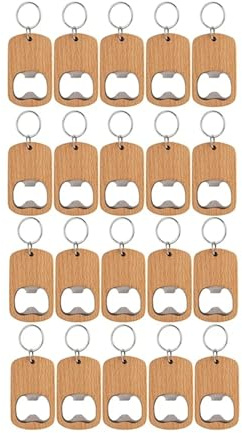 Compatible con 20 abrebotellas de madera, llaveros en blanco for grabar