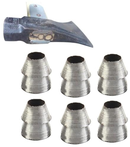 6pcs 11mm Round Steel Hammer Handle Wedges for Hammers, Metal for Axe Handle Wedge to Prevent Loosening, 14mm Length, Silver