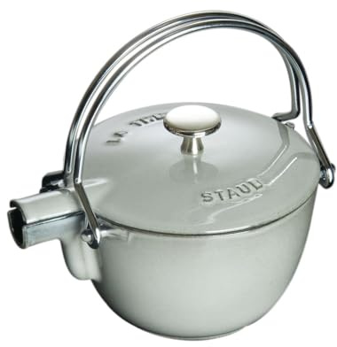 STAUB 40509-420-0 Cast Iron Tea Pot, Graphite Grey