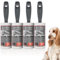 CARASELLE Pet Hair Remover Roller - 7.5 metres of Super Adhesive sheets per roll - Picks up Lint, Hair & Debris! Multi-Purpose Dog Cat Hair Lint Roller (pack of 4 rollers)