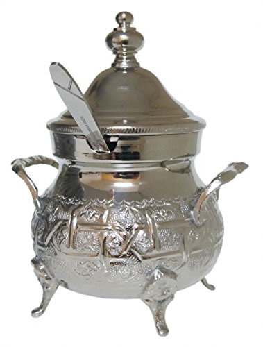 Orientalische Minz-/ Zuckerdose mit Löffel