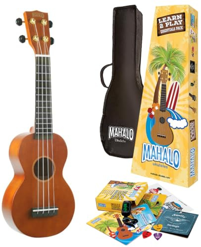 Mahalo Ukuleles Rainbow Series 4-String Ukulele rechts braun Sopran (MR1TBRK)