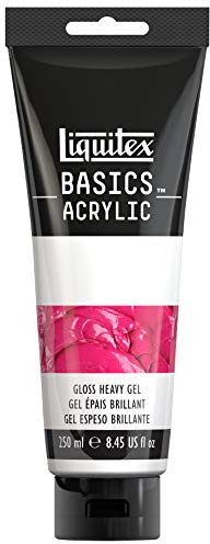 Liquitex 1041013 Basics Acrylfarbe Glänzendes Schweres Gelmedium für dicke, glänzende Impastos mit Acrylfarbe, behält Pinselstriche, als Kleber für Sand , Steine auf Leinwand - 250ml Tube
